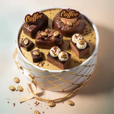 Coffee Beans Sparkling Gold
